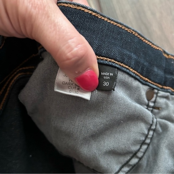 Veronica Beard Carolyn 10" Baby Boot Crop Fray Hem Jeans in Dark Slate Sz 30 - Picture 11 of 11